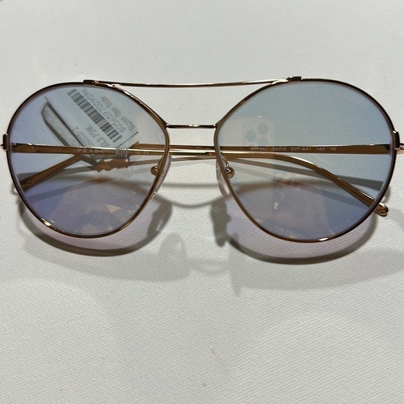 PRADA Rose Gold Round Aviator lightly tint sunglasses indoor/Outdoor unisex NWT - Picture 4 of 16